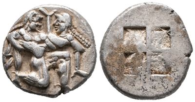 Islands Of Trace, Thasos, C. 500-480 Bc. Ar Stater (21mm, 9.13g).