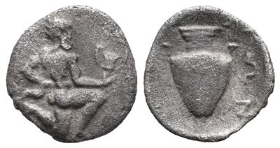 Islands Of Trace, Thasos, C. 412-404 Bc. Ar Trihemiobol (12mm, 0.62g).