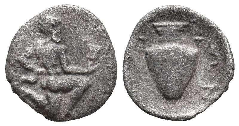 Islands Of Trace, Thasos, C. 412-404 Bc. Ar Trihemiobol (12mm, 0.62g).