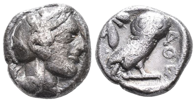 Attica, Athens, C. 454-404 Bc. Ar Drachm (13mm, 4g).