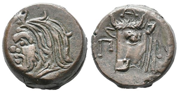 Cimmerian Bosporos, Pantikapaion, c. 325-310 BC. Æ (16mm, 5.64g).