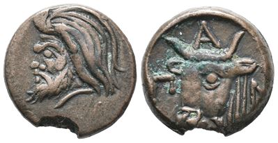 Cimmerian Bosporos, Pantikapaion, C. 325-310 Bc. Æ (17mm, 4.28g).