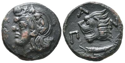 Cimmerian Bosporos, Pantikapaion, C. 310-304/3 Bc. Æ (20mm, 6.44g).