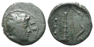 Sicily, Selinos, C. 415/2-409 Bc. Æ Tetras (14 MM, 2.17 G).
