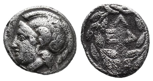 Aeolis, Elaia, 4th-3rd centuries BC. AR Obol (10mm, 0.96g).