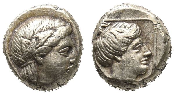 Lesbos, Mytilene, c. 377-326 BC. EL Hekte - 1/6 Stater (10mm, 2.54g).