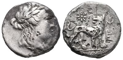 Ionia, Miletos, C. 175-85 Bc). Ar Drachm (16mm, 4,32g).