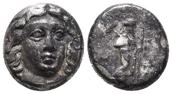 Satraps of Caria. Maussolos (c. 377/6-353/2 BC). AR Drachm (13mm, 3.5g).