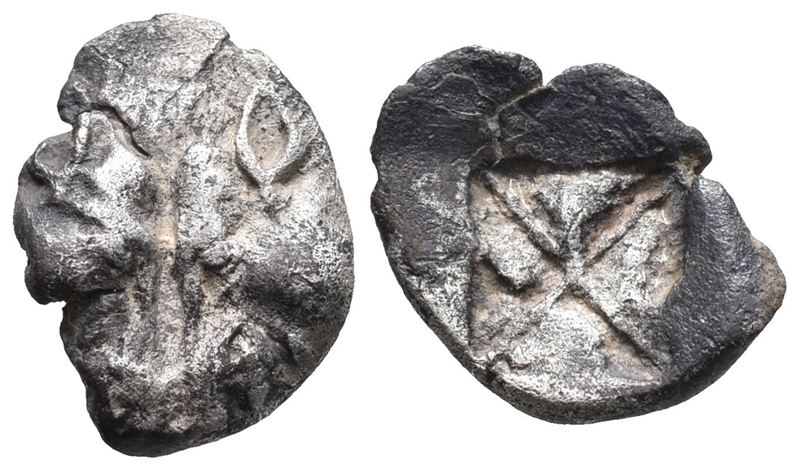 Caria, Uncertain, 5th Century Bc. Ar Diobol (11mm, 1.53g).