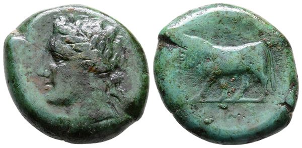 Sicily, Tauromenion, c. 357-315 BC. Æ Hemilitron (26 mm, 16.39 g).