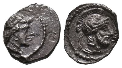 Cilicia, Tarsos. Tarkumuwa (datames, Satrap, 384-361/0 Bc). Ar Obol (10mm, 0.69 G).