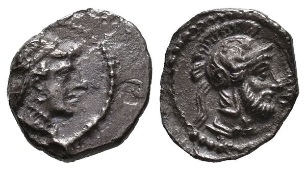 Cilicia, Tarsos. Tarkumuwa (Datames, Satrap, 384-361/0 BC). AR Obol (10mm, 0.69 g).  - Auction Greek, Roman, Byzantine Coins - Bertolami Fine Art - Prague