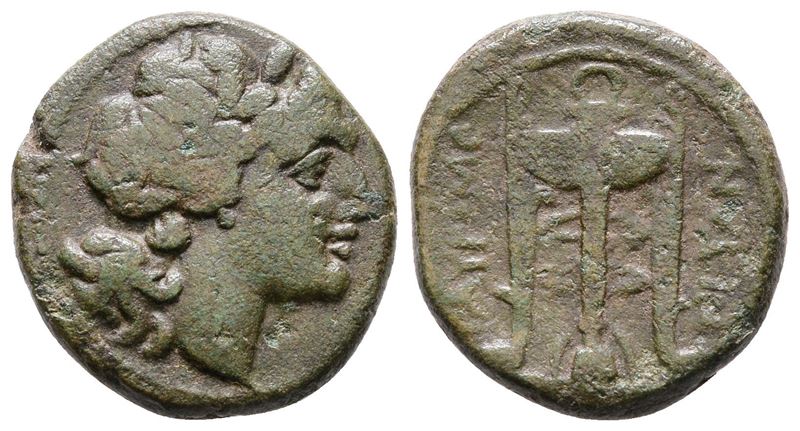 Sicily, Tauromenion, C. 305-289 Bc. Æ (20 MM, 5.77 G).