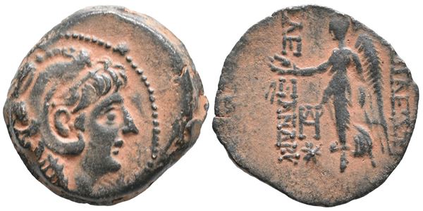 Seleukid Kings, Alexander II Zabinas (128-122 BC). Æ (22mm, 8.2g).  - Auction Greek, Roman, Byzantine Coins - Bertolami Fine Art - Prague