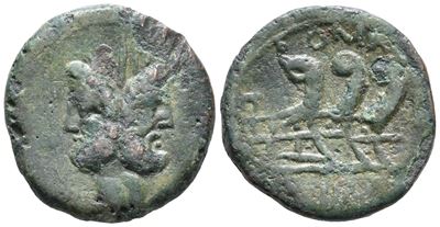C. Vibius C.f. Pansa, Rome, C. 90 Bc. Æ As (27mm, 10.04g).