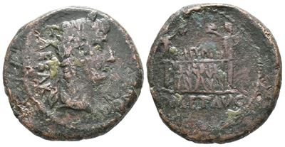 Augustus (27 Bc-ad 14). Æ As (25mm, 11.16g).