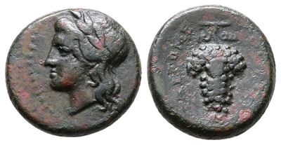 Sicily, Tauromenion, C. 305-289 Bc. Æ Hexas (11 MM, 1.72g, 9h).