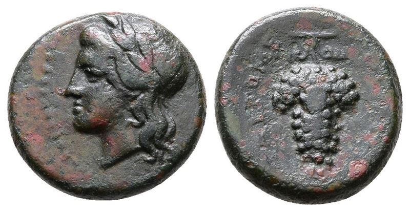 Sicily, Tauromenion, C. 305-289 Bc. Æ Hexas (11 MM, 1.72g, 9h).