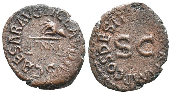 Claudius (41-54). Æ Quadrans (19mm, 3.24g).  - Auction Greek, Roman, Byzantine Coins - Bertolami Fine Art - Prague