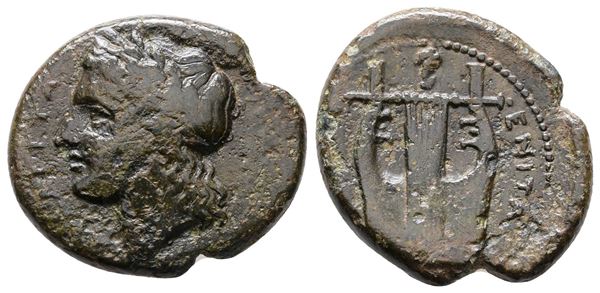 Sicily, Tauromenion, c. 357-305 BC. Æ Hemilitron (23 mm, 7.26 g).