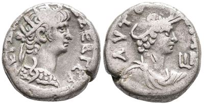 Nero (54-68). Egypt, Alexandria. Bi Tetradrachm (24mm, 13.65g),