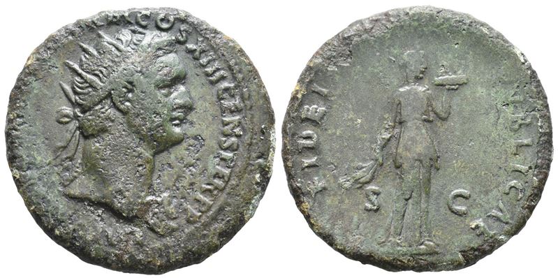 Domitian (81-96). Æ Dupondius (28mm, 10.52g).
