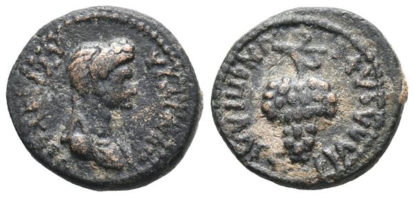 Domitia (Augusta, 82-96). Lydia, Philadelphia. Æ (13mm, 2.52g).