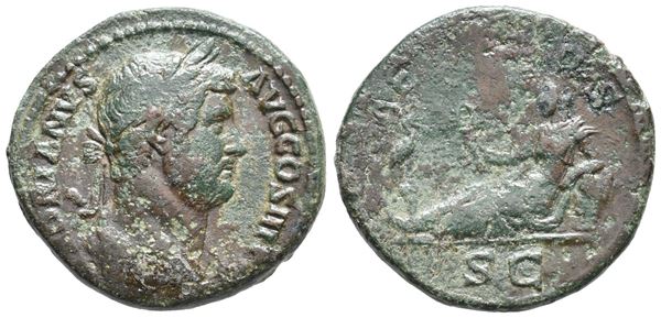 Hadrian (117-138). Æ As (26mm, 11.28g).  - Auction Greek, Roman, Byzantine Coins - Bertolami Fine Art - Prague