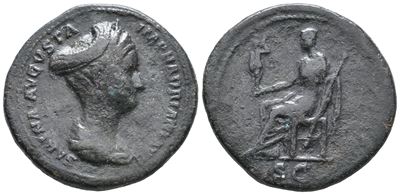 Sabina (augusta, 128-136/7). Æ As Or Dupondius (28mm, 13.75g).