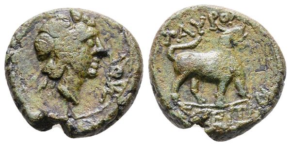 Sicily, Tauromenion, late 2nd century BC. Æ (17 mm, 3.64 g).