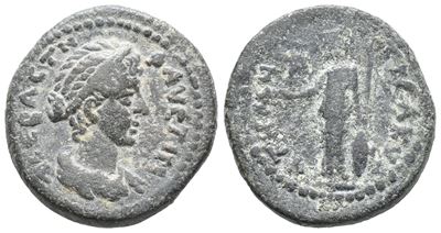 Faustina Junior (augusta, 147-175). Aeolis, Temnos. Æ (21mm, 6.38g).