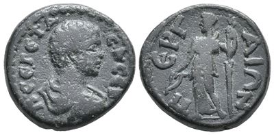 Geta (caesar, 198-209). Pamphylia, Perga. Æ (19mm, 5.47g).