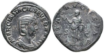 Otacilia Severa (augusta, 244-249). Æ Sestertius (30mm, 18.95g).