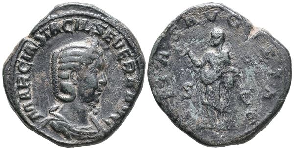 Otacilia Severa (Augusta, 244-249). Æ Sestertius (30mm, 18.95g).  - Auction Greek, Roman, Byzantine Coins - Bertolami Fine Art - Prague