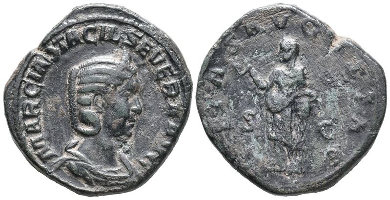 Otacilia Severa (augusta, 244-249). Æ Sestertius (30mm, 18.95g).