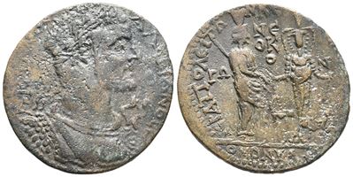 Valerian i (253-260). Phrygia, Hierapolis. Homonoia Issue With Ephesus. Æ (30mm, 12.61g).