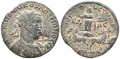 Valerian i (253-260). Cilicia, Augusta. Æ (28mm, 14.66g).