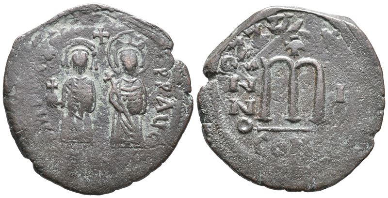 Phocas And Leontia (602-610). Æ 40 Nummi (24mm, 11.8g).