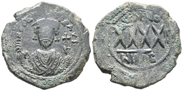 Phocas (602-610). Æ 40 Nummi (33mm, 11.93g).  - Auction Greek, Roman, Byzantine Coins - Bertolami Fine Art - Prague