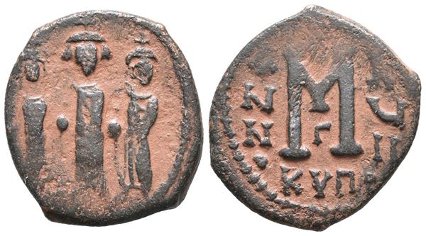 Heraclius (610-641). Æ 40 Nummi (20mm, 5g).  - Auction Greek, Roman, Byzantine Coins - Bertolami Fine Art - Prague