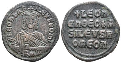 Leo Vi (886-912). Æ 40 Nummi (28mm, 6.88g).