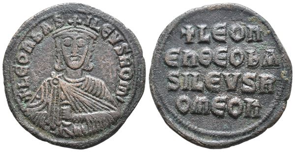 Leo VI (886-912). Æ 40 Nummi (28mm, 6.88g).  - Auction Greek, Roman, Byzantine Coins - Bertolami Fine Art - Prague