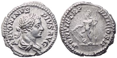 Caracalla (198-217), Denarius, Rome, 205; Ar (3,25 G; 18,6 MM; 12 H)