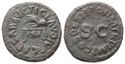 Claudius (41-54), Quadrans, Rome, 41; Æ (2,82 G; 18,7 MM; 6 H)