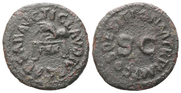 Claudius (41-54), Quadrans, Rome, 41; Æ (2,82 g; 18,7 mm; 6 h)