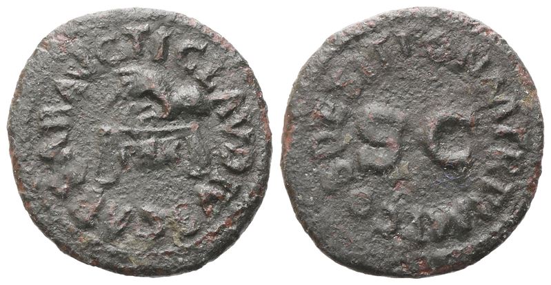 Claudius (41-54), Quadrans, Rome, 41; Æ (2,82 G; 18,7 MM; 6 H)
