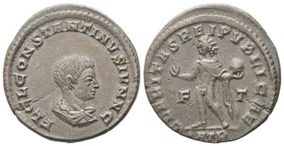 Constantine II As Caesar (317-337), Follis Struck Under Constantine I, Treveri, 317-318; Æ (3,25 ...