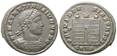 Constantine II As Caesar (317-337), Follis Struck Under Constantine I, Constantinople, 327-328; A...