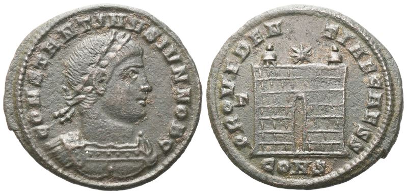 Constantine II As Caesar (317-337), Follis Struck Under Constantine I, Constantinople, 327-328; A...