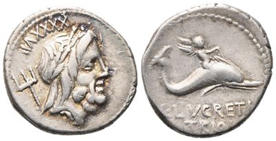 L. Lucretius Trio, Denarius, 76 Bc; Ar (3,80 G; 18,4 MM; 6 H)